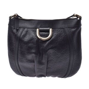 Gucci Guccissima Black Leather Shoulder Bag